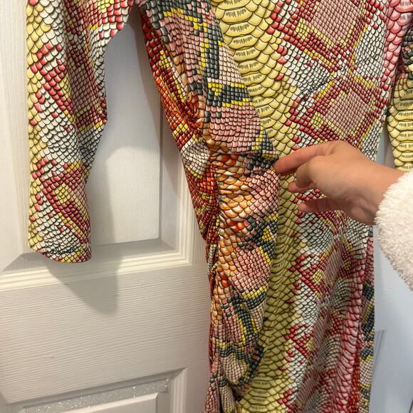 Roberto Cavalli Just Cavalli python snake print jersey dress‎ size 44 - Picture 5 of 13